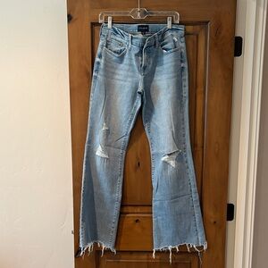 Lucky Brand Light Blue Distressed Flare Jeans